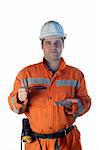 mine worker thumb up