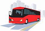 Illustration of luxury bus isolated