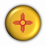 USA States Flag Button Series - New Mexico (With Clipping Path)