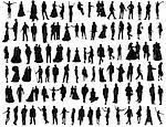 Big vector collection of hundred different people.