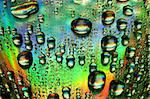 clean multicolored waterdrops macro background