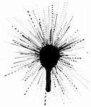 Abstract editable vector illustration of an ink splash