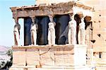 Acropolis in Athens ? Greece, details of the caryatids