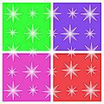 Multi color Snowflake background for Postcards