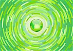 Vector illustration - Green planet background. Environmental thinking