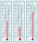 Thermometer. Set. Vector illustration.