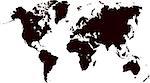 une carte dépliée du monde. illustration de la carte du monde. Carte du monde couleur