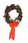Christmas wreath isolated on a whith background