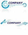Two logo design templates for modern company
