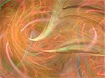 Abstract background. Orange - green palette. Raster fractal graphics.