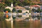 A part (and its reflections) of the village of Vlihos, in Lefkada island, Greece