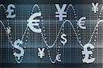 Blue Global Currency Business Abstract Background Wallpaper