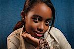 Portrait of young beautiful african girl posing