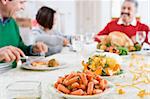 Family All Together At Christmas Dinner