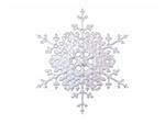 An isolated snowflake on white background