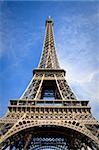 Close view on the Eiffel Tower