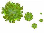 3d rendered close up of some isolated hi viruses