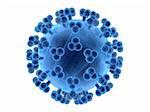 3d rendered close up of a isolated hi virus