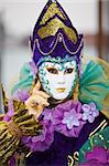 Colourful costume at the Venice Carnival