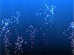 3d rendered illustration of underwater bubbles