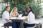 group of young african american college students