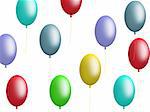 Balloons. Bright, colourful, celebratory balloons. Abstraction - a background