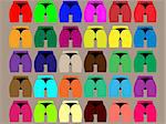 set of colorful buttocks for a funny background. Vector art in Adobe illustrator EPS format, compressed in a zip file. The different graphics are all separate objects so they can easily be moved or edited individually. The text has been converted to paths, so no fonts are required. The document is set up at 600x800 size, but can be scaled to any size without loss of quality.