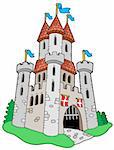Medieval castle - vector illustration.
