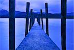 Jetty leading into Lake in the lake district