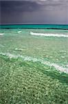 The view from sandy beach Cinta near San-Teodoro, Sardinia, Italy