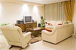 Living room suite of soft furniture. modern interior feng-shui style