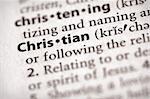 Selective focus on the word "Christian". Many more word photos in my portfolio...