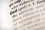 Selective focus on the word "God". Many more word photos in my portfolio...