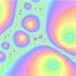Background design with fractals in rainbow colors
