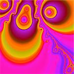 Background design with fractals in red, purple, yellow, orange, blue