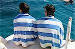 Twins snorkeling in Red sea, Egypt