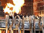 Details of an interior of a smithy