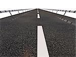 highway line over white background (3d rendering)