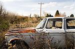 Abandoned car in rural wyoming
