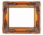 Old fashioned,gold plated wooden picture frame