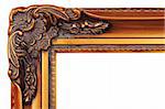 Gold plated wooden picture frame corner