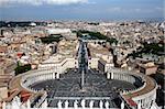 View drom the top of St. Peter's Basilica, Rome, Italy