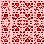 seamless tileable background tile with many hearts