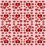 seamless tileable background tile with many hearts