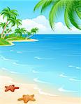 tropical beach scene