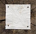 Old-Style Dirty Paper On Wooden Background. Ready For Your Message.