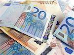 Euro banknotes money