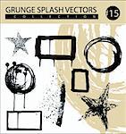 a wide collection of grunge splash vectors
