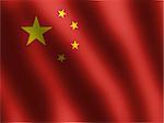 vector waving China Flag, abstract wallpaper