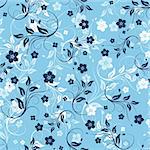 Floral seamless background for yours design usage. For easy making seamless pattern just drag all group into swatches bar, and use it for filling any contours.